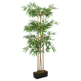 Vidaxl Kunstig plante Bambus 988 Blader 150 cm grønn