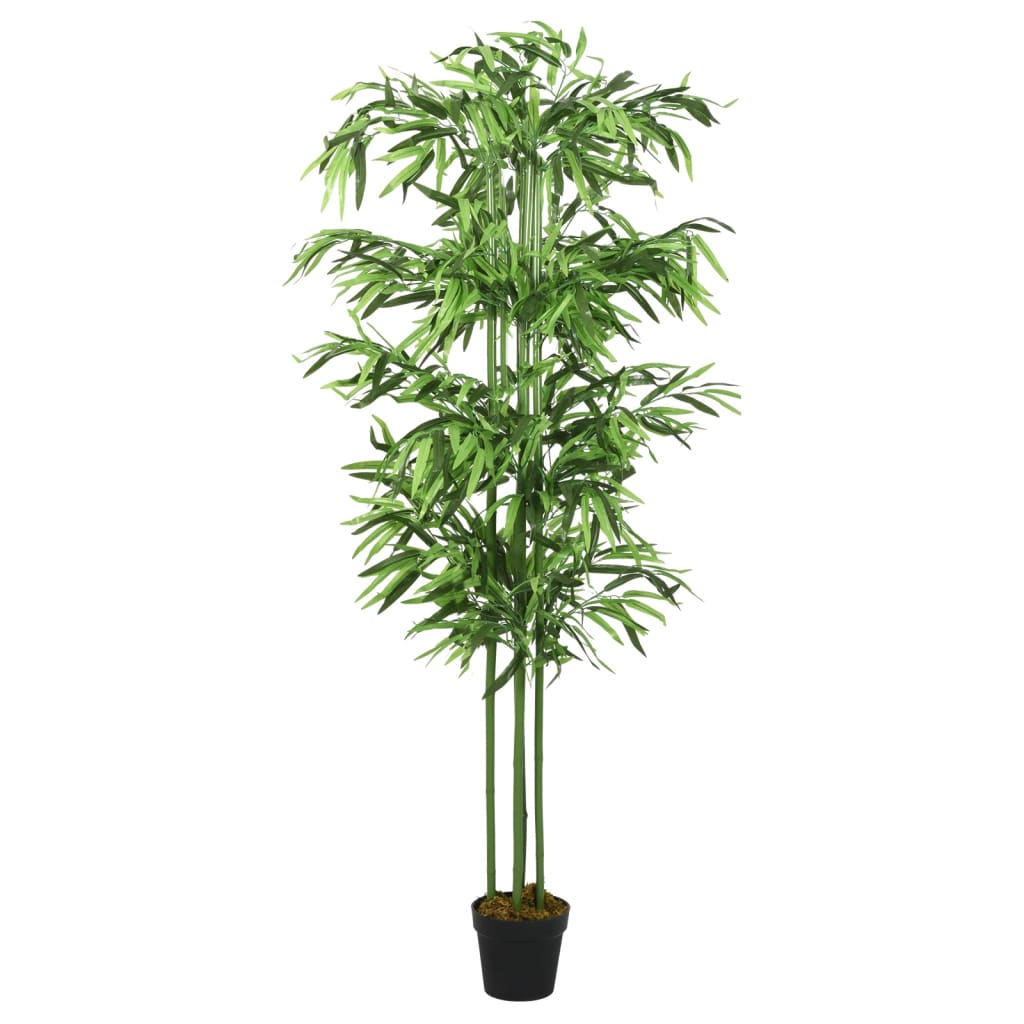 Vidaxl Bambú de plantas artificiales 576 Hojas de 150 cm verde