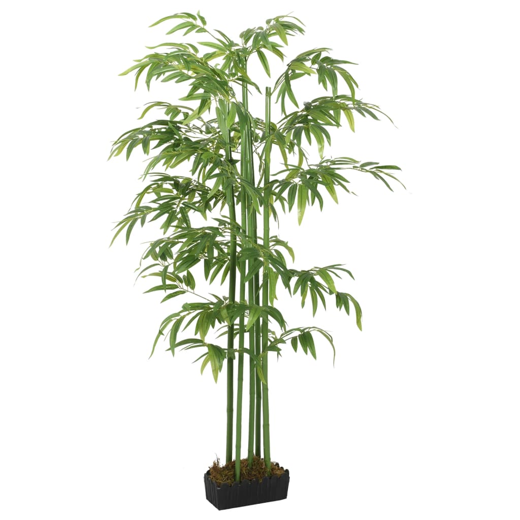 Vidaxl kunstig plante bambus 384 blader 120 cm grønn