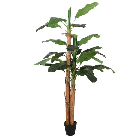 VidaXL Kunstpflanze Bananenbaum 18 Blätter 150 cm Grün
