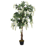 Vidaxl kunstboom wisteria 560 bladeren 80 cm groen en wit