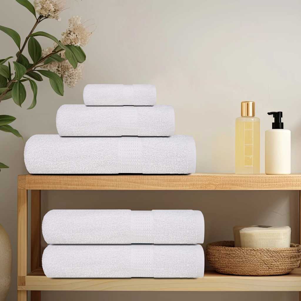VidaXL Gästehandtücher 2 Stk. 30x50 cm 360 g m² 100 % Baumwolle weiß