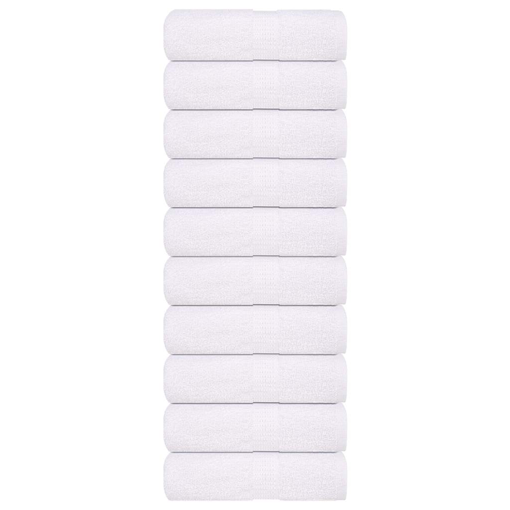 Vidaxx Gästehandtücher 10 Stück 30x50 cm 360 g m² 100 % Baumwolle weiß