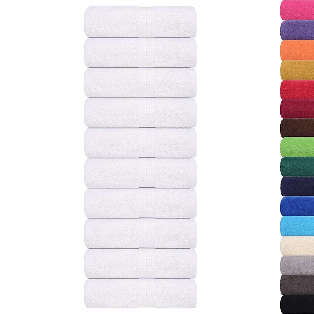 Vidaxx Gästehandtücher 10 Stück 30x50 cm 360 g m² 100 % Baumwolle weiß