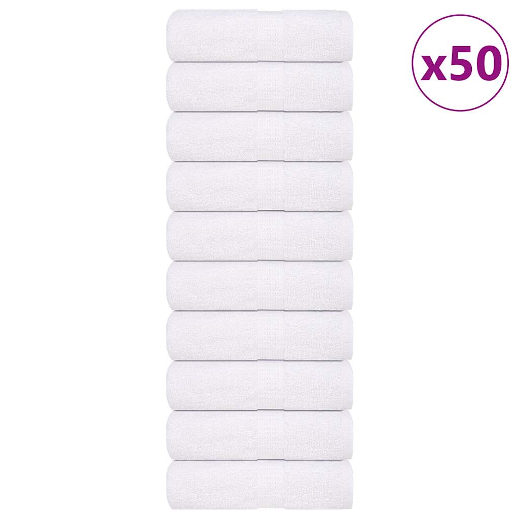 Vidaxx Gästehandtücher 50 Stück 30x50 cm 360 g m² 100 % Baumwolle weiß
