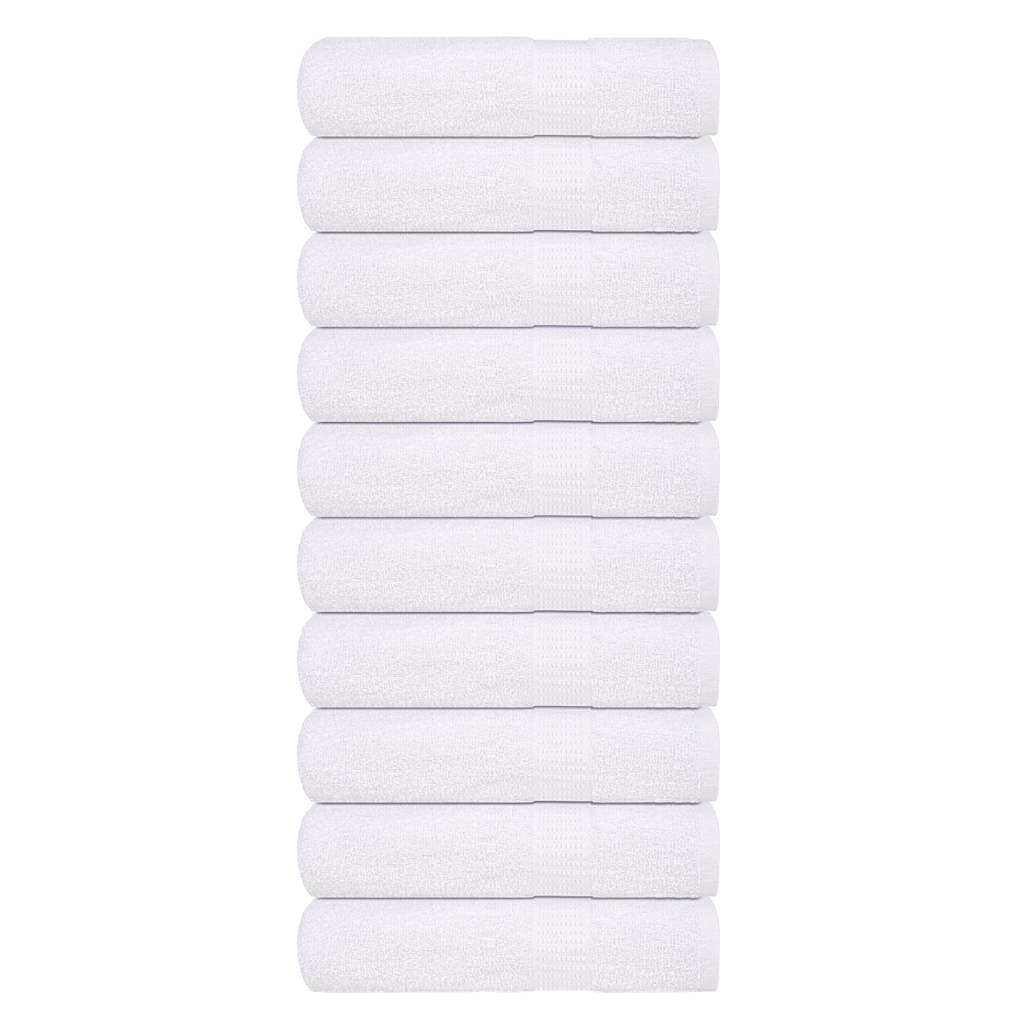 Serviettes de douche vidaxl 10 st 70x140 cm 360 g m² 100% coton blanc