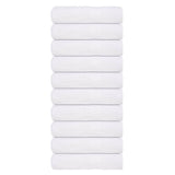 Serviettes de douche vidaxl 10 st 70x140 cm 360 g m² 100% coton blanc