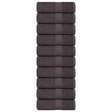 Vidaxx Waschlappen 10 Stück 15x21 cm 360 g m² 100 % Baumwolle Anthrazit