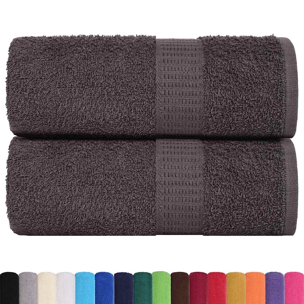 VidaXL Gästehandtücher 2 Stk. 30x50cm 360g m² 100% Baumwolle Anthrazit