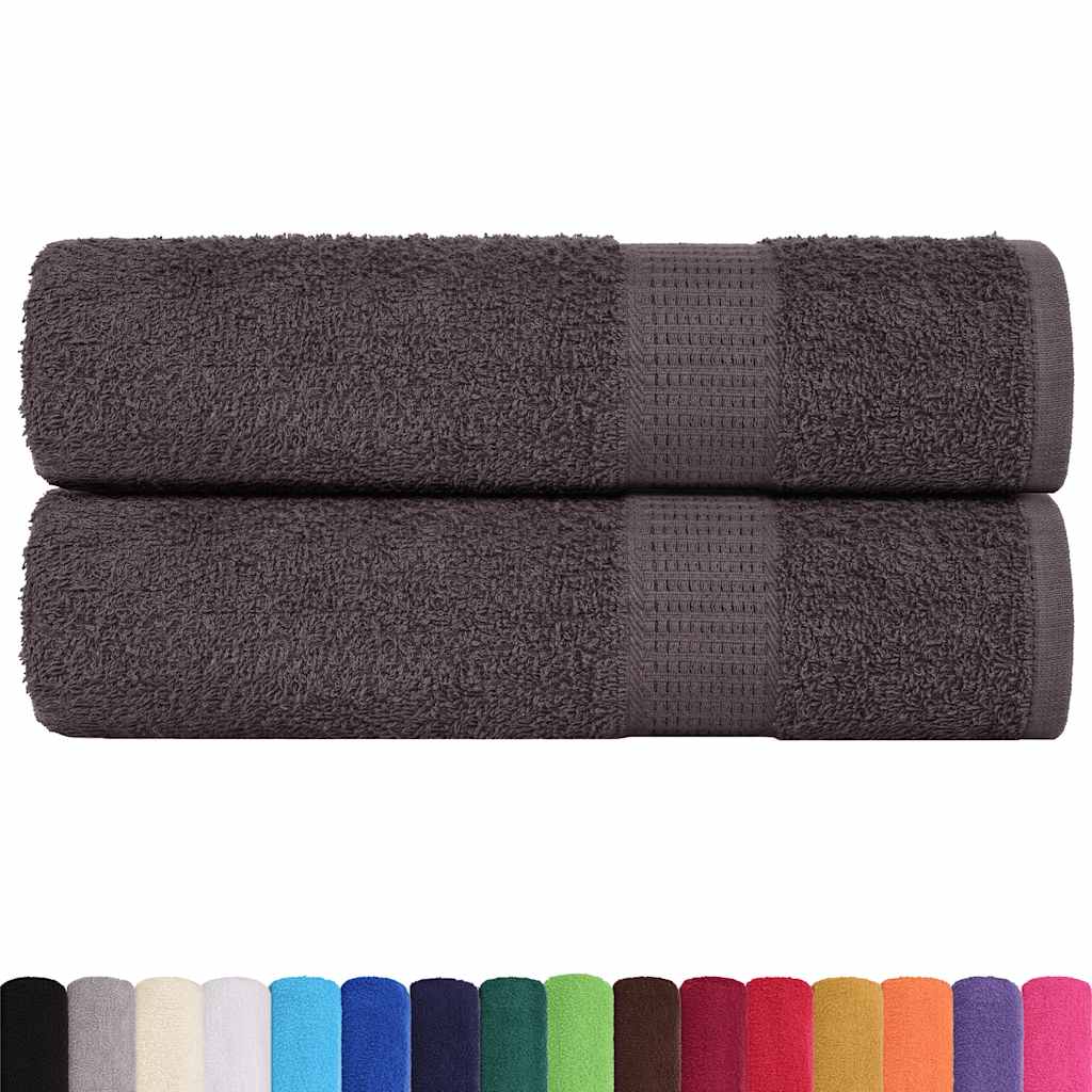 Vidaxx Duschtücher 2 Stück 70x140 cm 360 g m² 100 % Baumwolle Anthrazit