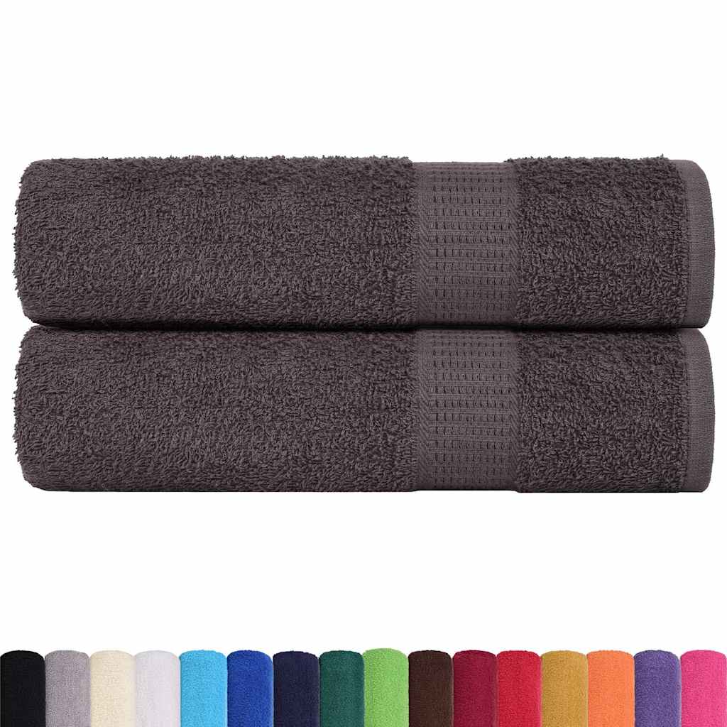 Vidaxl Bath towels 2 ST 100x150 cm 360 g m² 100% cotton anthracite