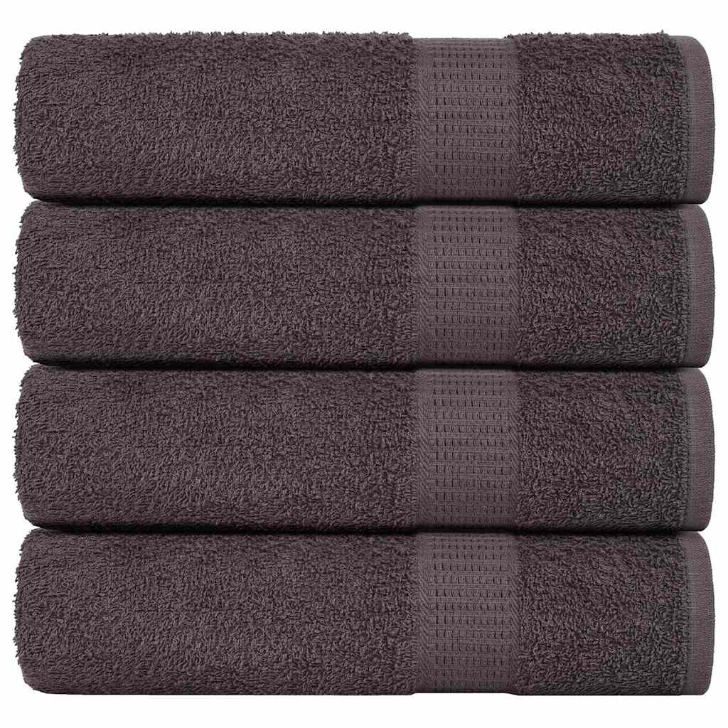 Serviettes de bain vidaxl 4 ST 100x150 cm 360 g m² 100% coton anthracite