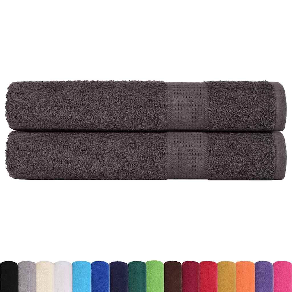 Vidaxl sauna towels 2 st 80x200 cm 360 g m² 100% cotton anthracite