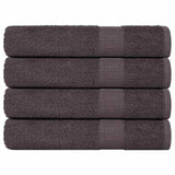 Serviettes de sauna vidaxl 4 ST 80x200 cm 360 g m² 100% coton anthracite