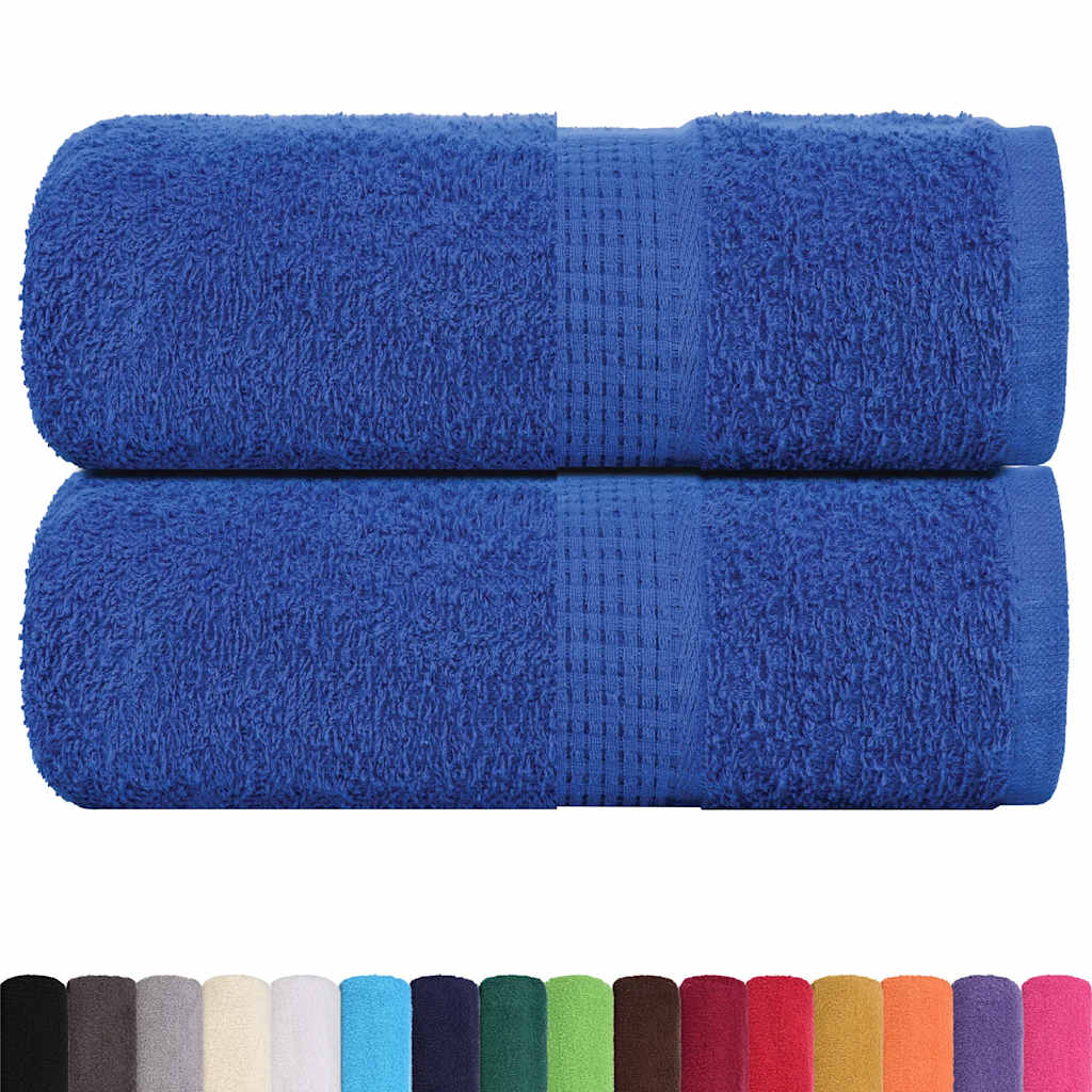 VidaXL Gästehandtücher 2 Stk. 30x50 cm 360 g m² 100 % Baumwolle Blau