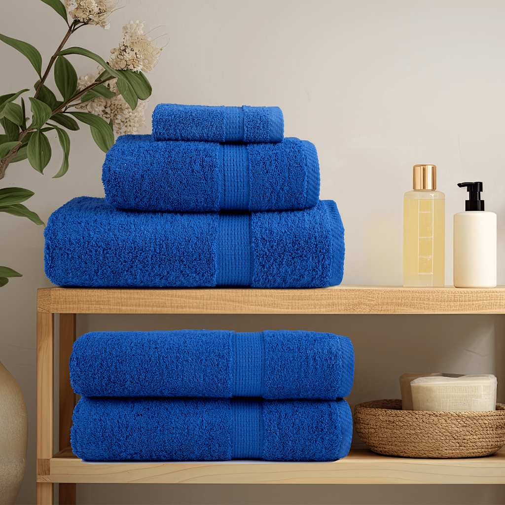 VidaXL Gästehandtücher 2 Stk. 30x50 cm 360 g m² 100 % Baumwolle Blau