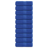 VidaXL Gästehandtücher 10 Stück 30x50 cm 360 g m² 100 % Baumwolle Blau