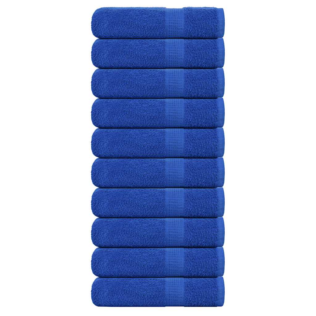 Vidaxl Asciugamani da bagno 10 pezzi 100x150 cm 360 g m² 100% di cotone blu