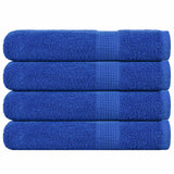 Serviettes de sauna vidaxl 4 ST 80x200 cm 360 g m² 100% coton bleu