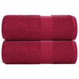 VidaXL Gästehandtücher 2 Stk. 30x50 cm 360 g m² 100 % Baumwolle Burgunderrot