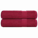 Vidaxx Handtücher 2 Stück 50x100 cm 360 g m² 100 % Baumwolle bordeauxrot