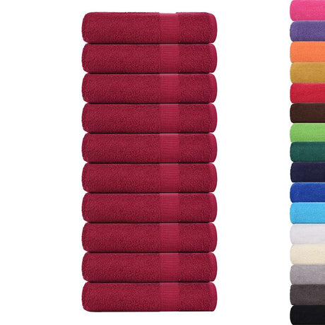 Vidaxx Handtücher Frogn 10 Stück 50x100 cm 360 g m² bordeaux