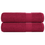 Vidaxl Shower towels 2 ST 70x140cm 360g m² 100% cotton burgundy red