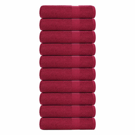 Vidaxx Duschtücher 10 Stück 70x140cm 360g m² 100% Baumwolle Burgunderrot
