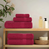 Vidaxl Bath towels 4 pcs 100x150 cm 360 g m² 100% cotton burgundy red