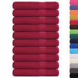 Vidaxl sauna towels 10 st 80x200cm 360g m² 100% cotton burgundy red