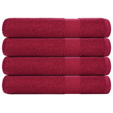Vidaxx Handtücher 4 Stück 100x200 cm 360 g m² 100 % Baumwolle bordeauxrot
