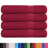 Vidaxx Handtücher 4 Stück 100x200 cm 360 g m² 100 % Baumwolle bordeauxrot