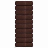 VidaXL Waschlappen 10 Stück Froschbraun 30x30 cm 100 % Baumwolle