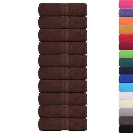 Vidaxx Waschlappen Frogn 10 Stück 30x30 cm 360 g m² braun