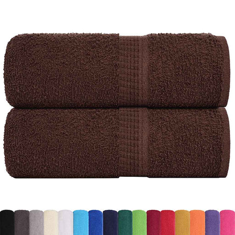 Vidaxx Gästehandtücher 2 Stück 30x50 cm 360 g m² 100 % Baumwolle braun