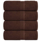 VidaXL Gästehandtücher 4 Stk. 30x50 cm 360 g m² 100 % Baumwolle braun