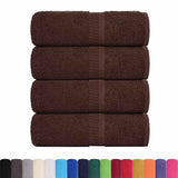 VidaXL Gästehandtücher 4 Stk. 30x50 cm 360 g m² 100 % Baumwolle braun
