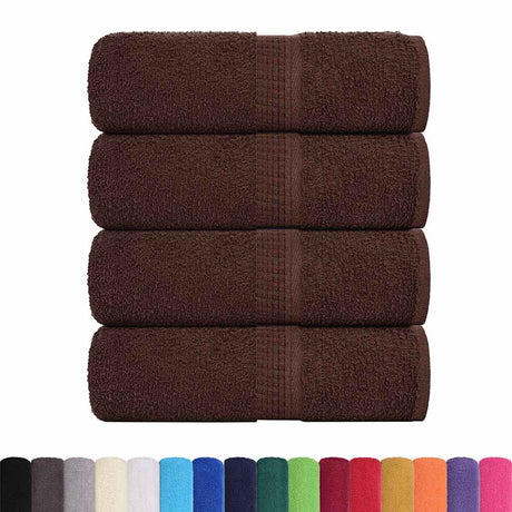 VidaXL Gästehandtücher 4 Stk. 30x50 cm 360 g m² 100 % Baumwolle braun