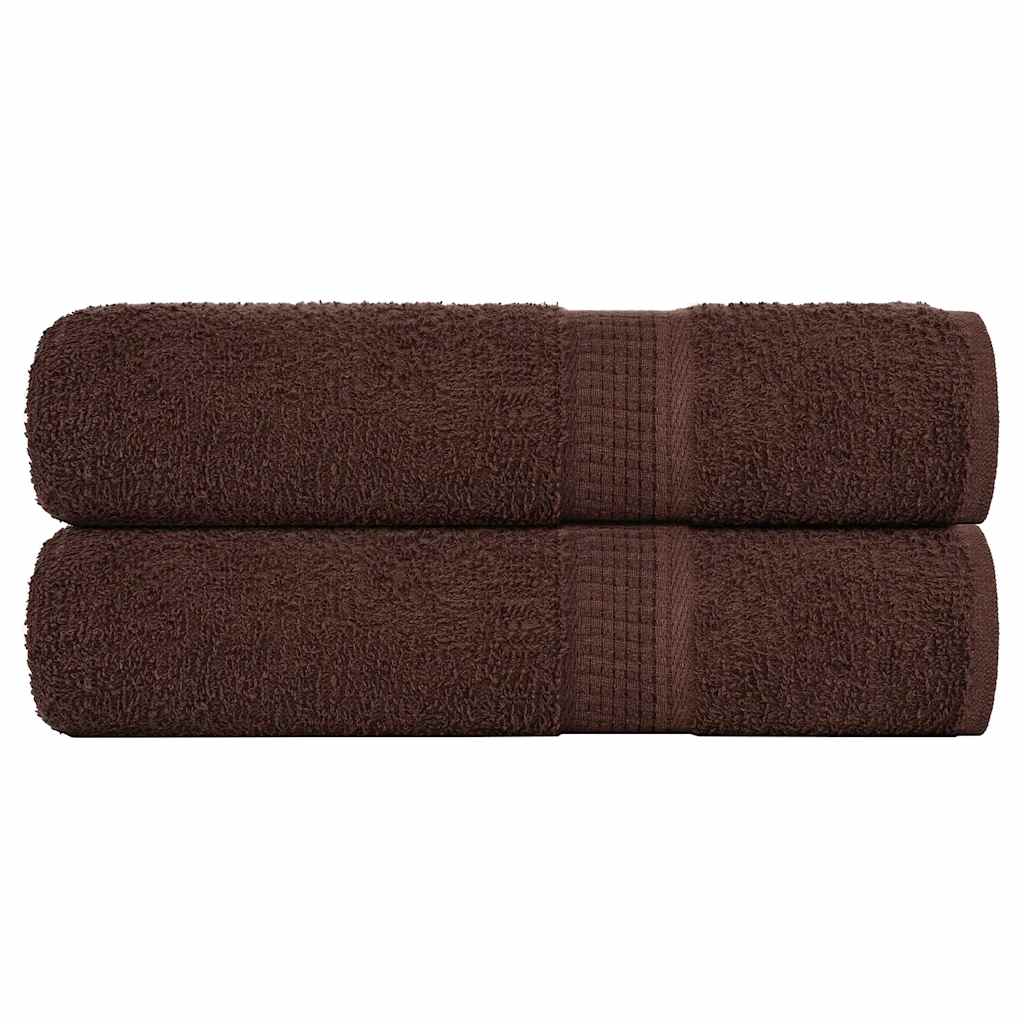 Asciugamani da bagno Vidaxl 2 St 100x150 cm 360 g m² 100% di cotone marrone