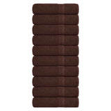 Vidaxl Bath towels 10 pcs 100x150 cm 360 g m² 100% cotton brown