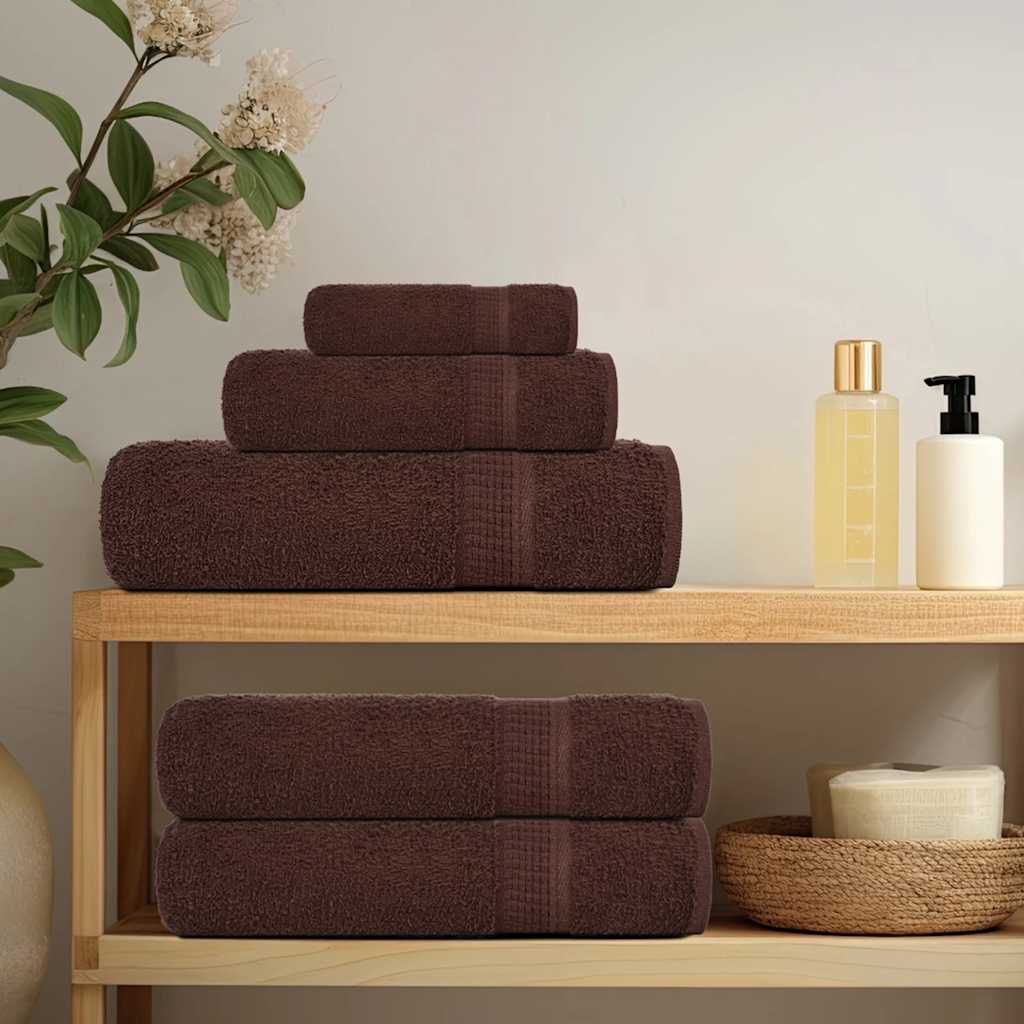 Vidaxl Bath towels 10 pcs 100x150 cm 360 g m² 100% cotton brown