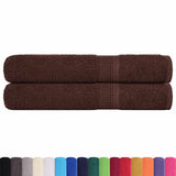 Vidaxl sauna towels 2 st 80x200 cm 360 g m² 100% cotton brown