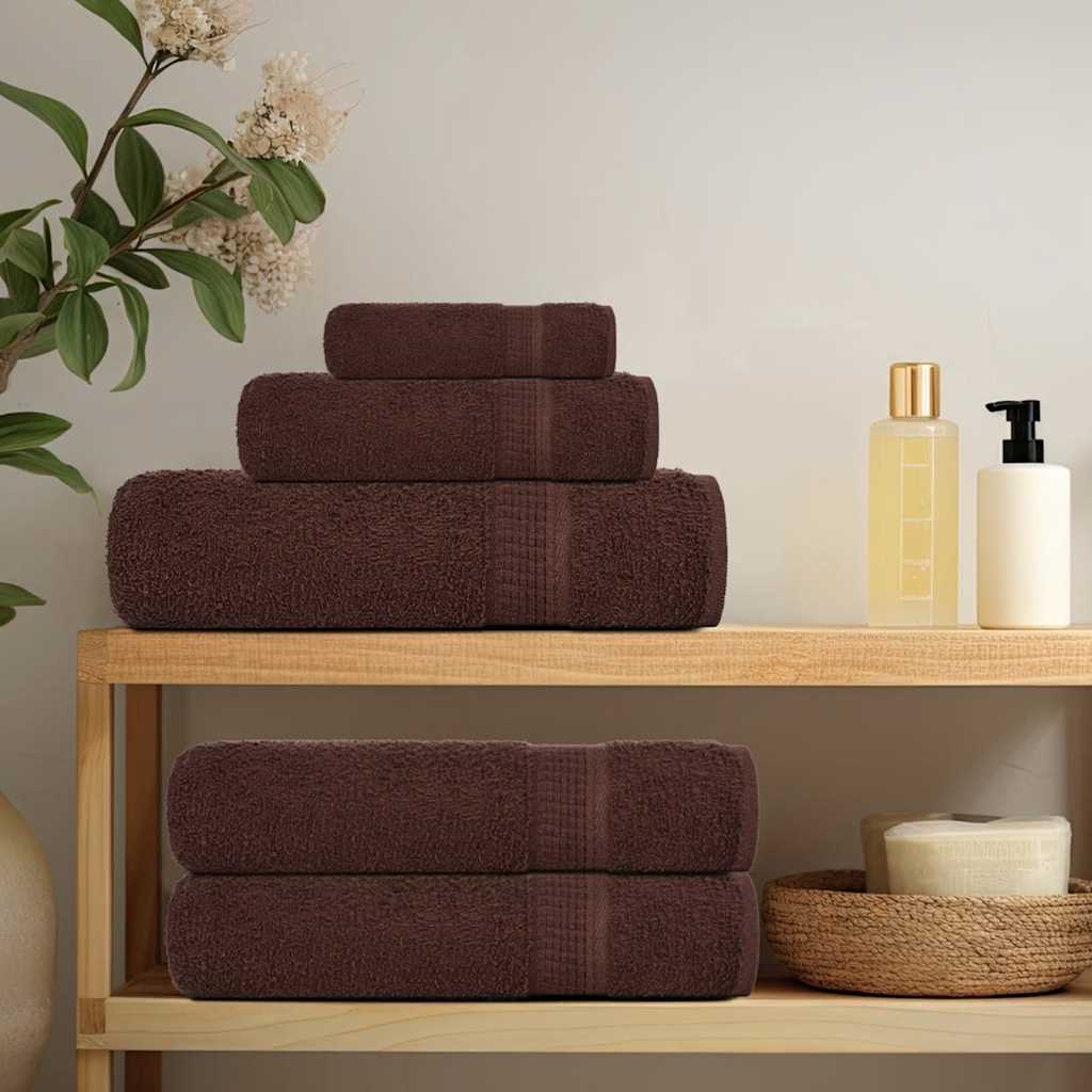 Vidaxx Saunatücher 10 Stück 80x200 cm 360 g m² 100 % Baumwolle braun