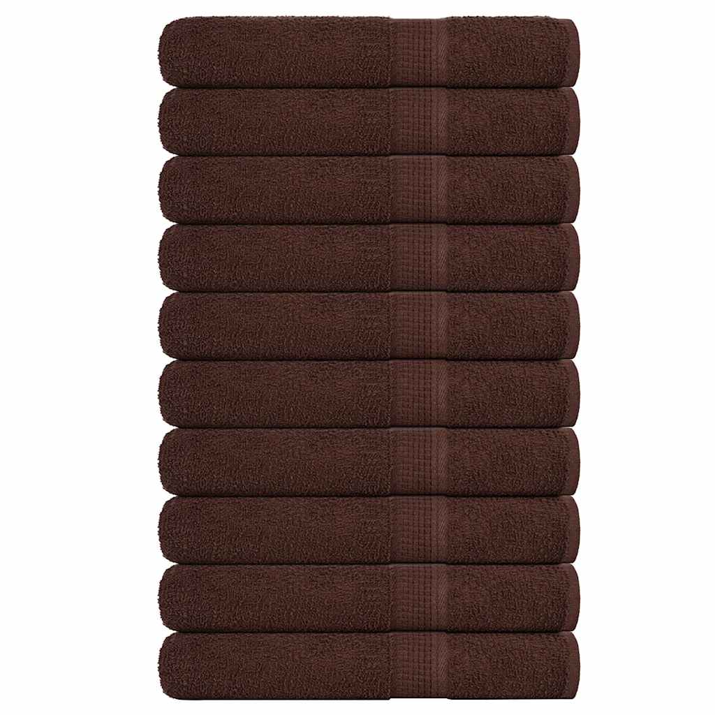 Vidaxx Handtücher 10 Stück 100x200 cm 360 g m² 100 % Baumwolle braun