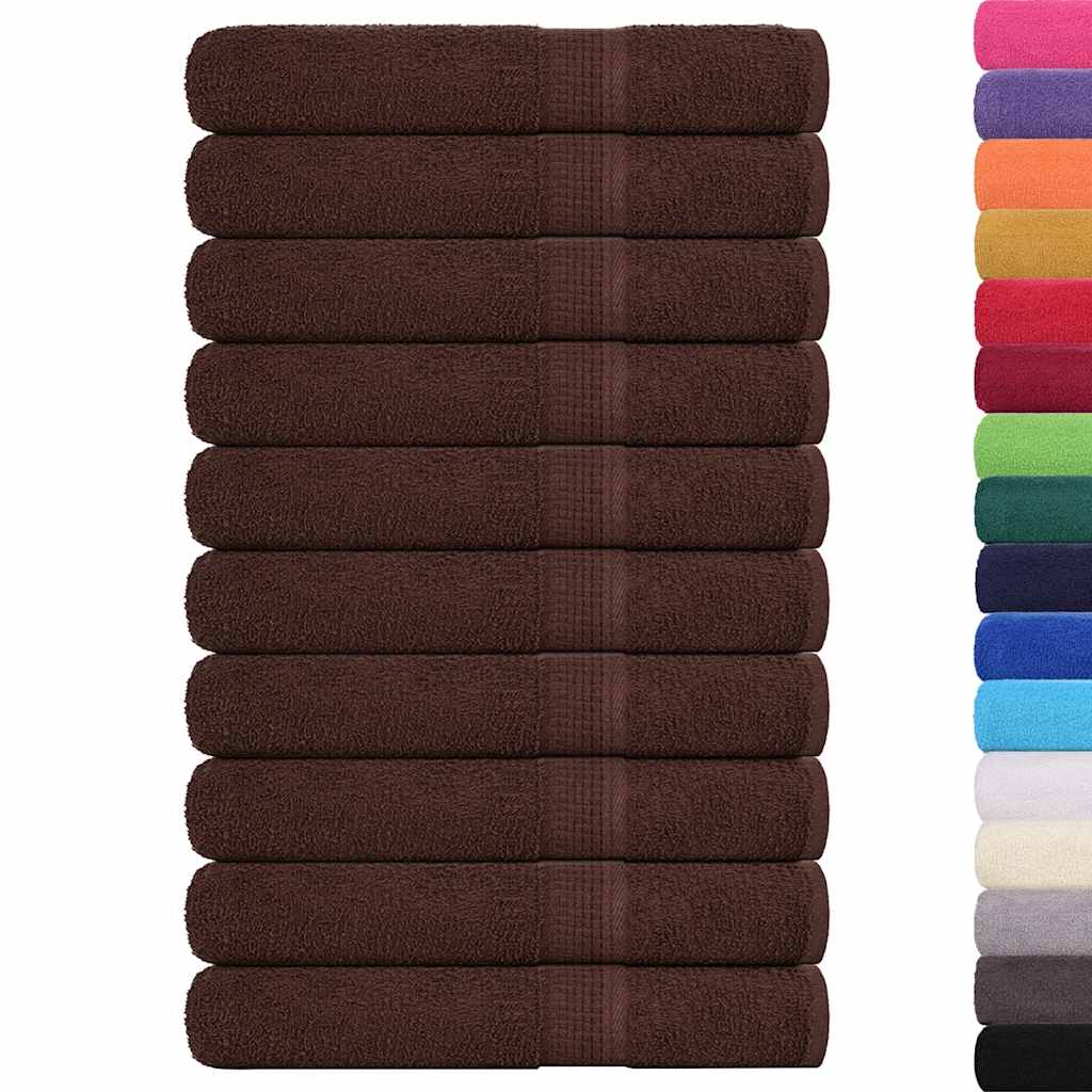 Vidaxx Handtücher 10 Stück 100x200 cm 360 g m² 100 % Baumwolle braun