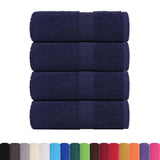 Vidaxx Gästehandtücher 4 Stück 30x50 cm 360 g m² 100 % Baumwolle Marineblau