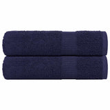 Vidaxx Handtücher 2 Stück 50x100 cm 360 g m² 100 % Baumwolle Marineblau
