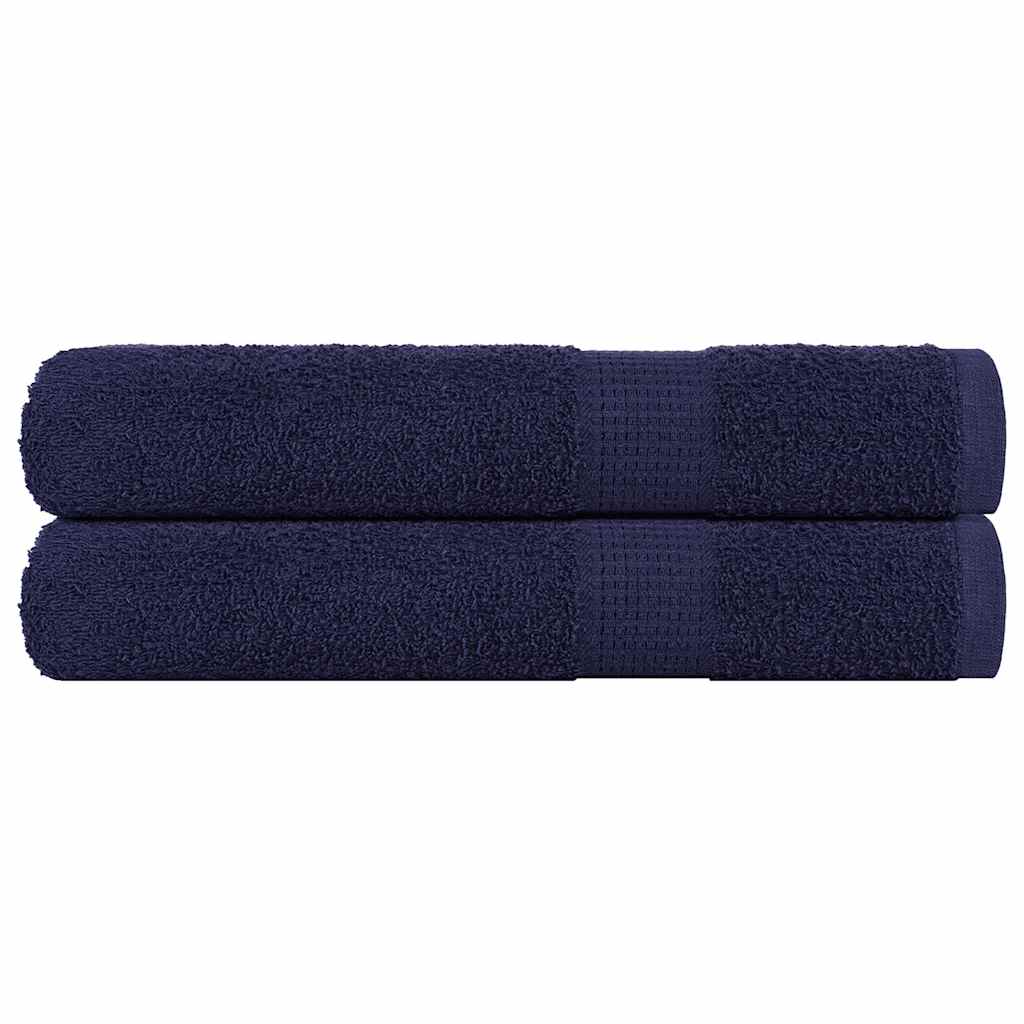 Vidaxl Sauna håndklæder 2 ST 80x200 cm 360 g m² 100% bomulds Navy Blue