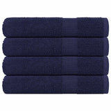 Vidaxl Sauna håndklæder 4 ST 80x200 cm 360 g m² 100% bomulds Navy Blue