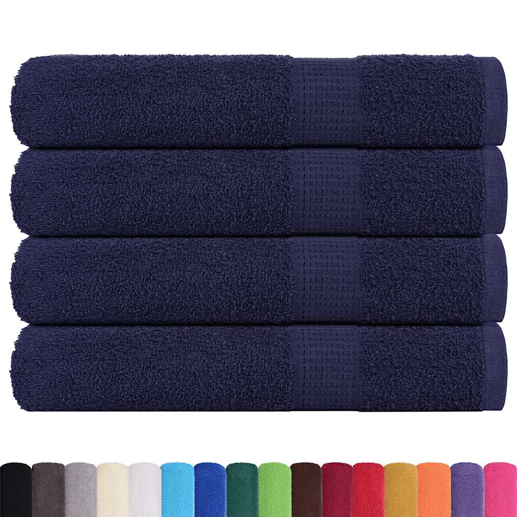 Vidaxx Saunatücher 4 Stück 80x200 cm 360 g m² 100 % Baumwolle Marineblau